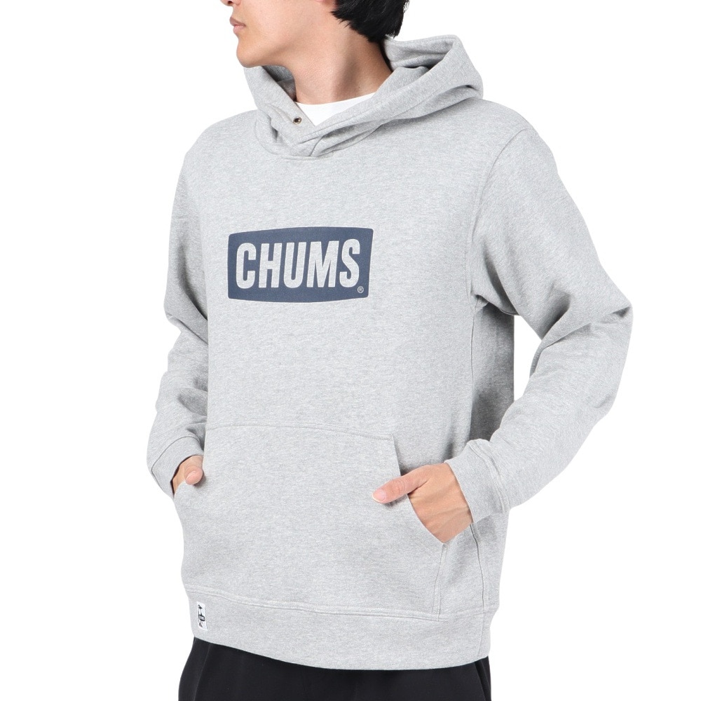 チャムス（CHUMS）（メンズ）スウェット パーカー チャムス ロゴ プルオーバー CH00-1418-G050 グレー 裏起毛 綿100