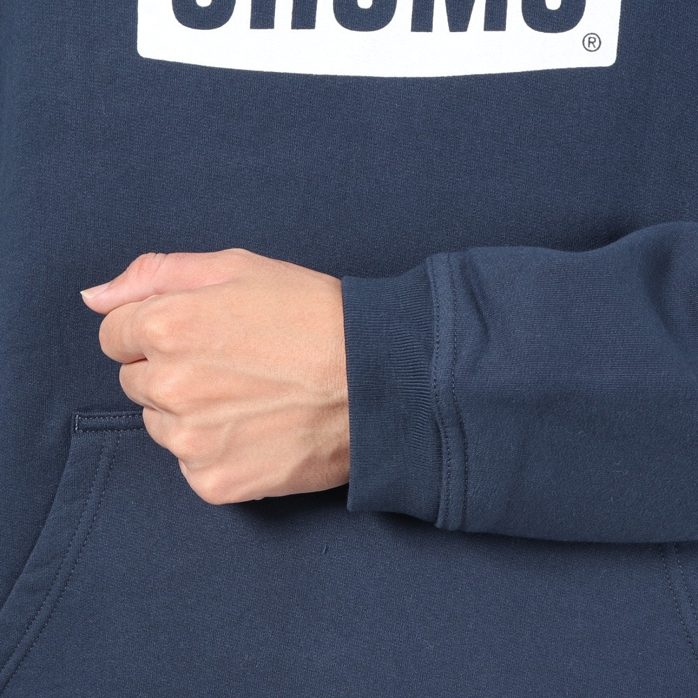 チャムス（CHUMS）（メンズ）スウェット パーカー チャムス ロゴ プルオーバー CH00-1418-N082 ネイビー×ホワイト 裏起毛 綿100