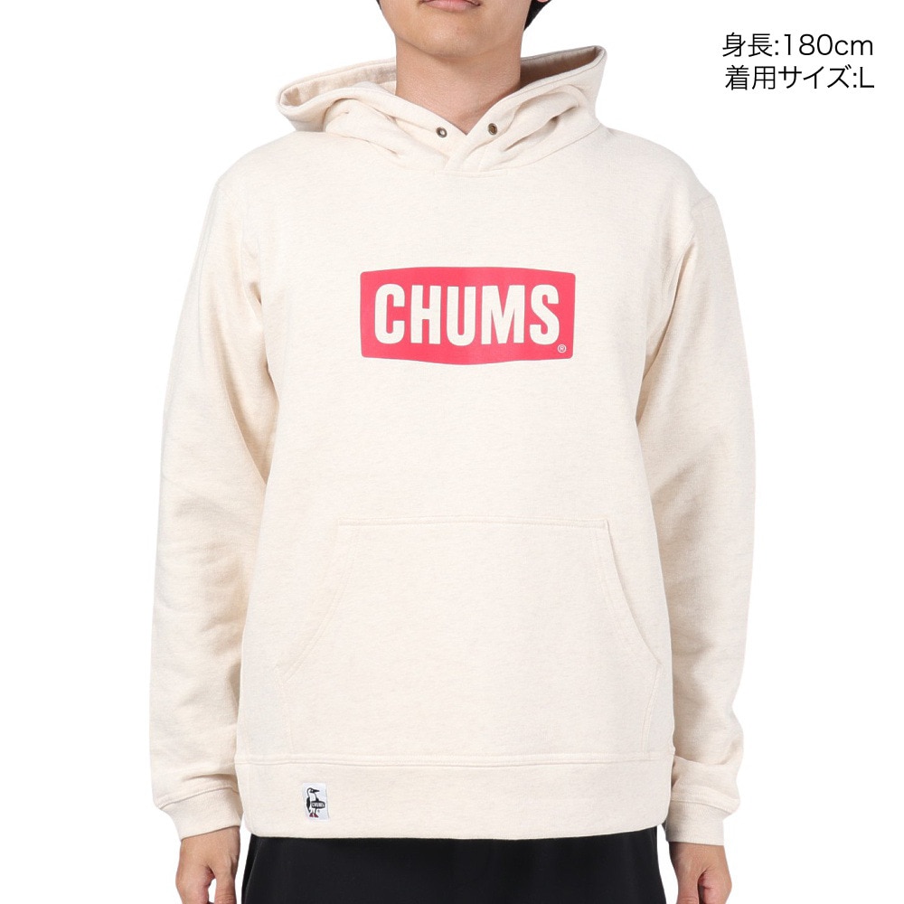 チャムス（CHUMS）（メンズ）スウェット パーカー チャムス ロゴ プルオーバー CH00-1418-W096 アイボリー 裏起毛 綿100