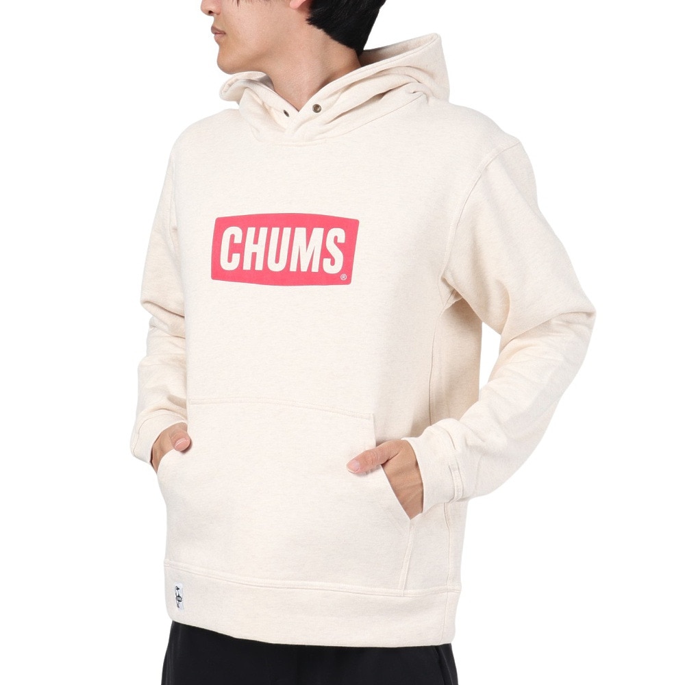 チャムス（CHUMS）（メンズ）スウェット パーカー チャムス ロゴ プルオーバー CH00-1418-W096 アイボリー 裏起毛 綿100