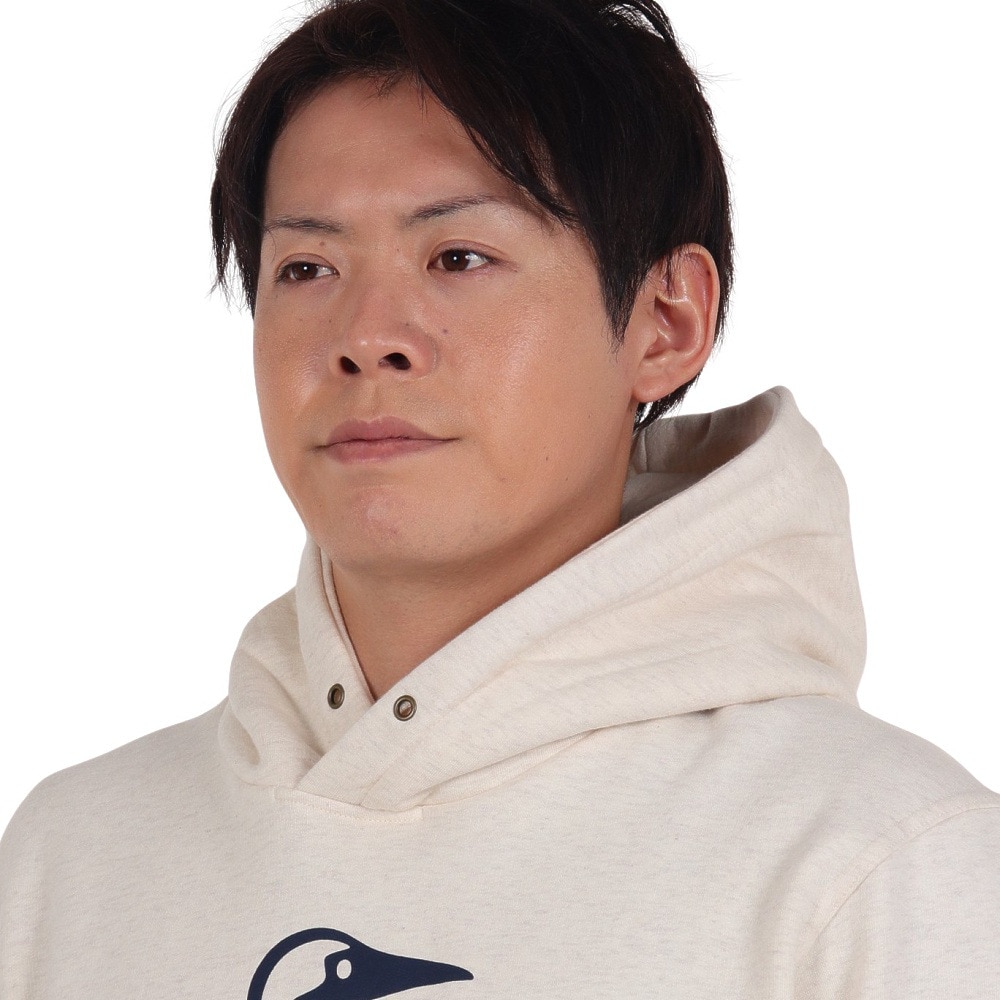 チャムス（CHUMS）（メンズ）スウェット パーカー ブービーフェイス プルオーバー CH00-1419-W095 ホワイト×ネイビー 裏起毛 綿100