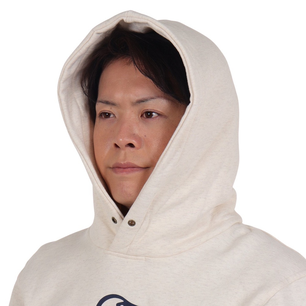 チャムス（CHUMS）（メンズ）スウェット パーカー ブービーフェイス プルオーバー CH00-1419-W095 ホワイト×ネイビー 裏起毛 綿100