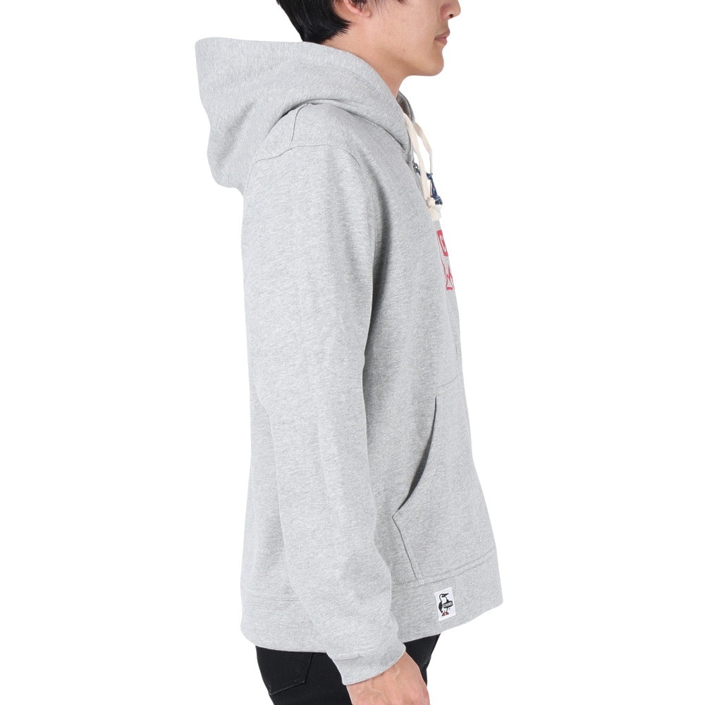 チャムス（CHUMS）（メンズ）スウェット パーカー ブービー ロゴ ジップパーカー CH00-1420-G045 チャコールグレー 裏起毛 綿100
