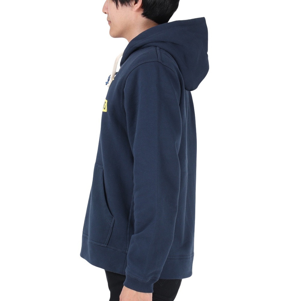 チャムス（CHUMS）（メンズ）スウェット パーカー ブービー ロゴ ジップパーカー CH00-1420-N098 ネイビー×イエロー 裏起毛 綿100