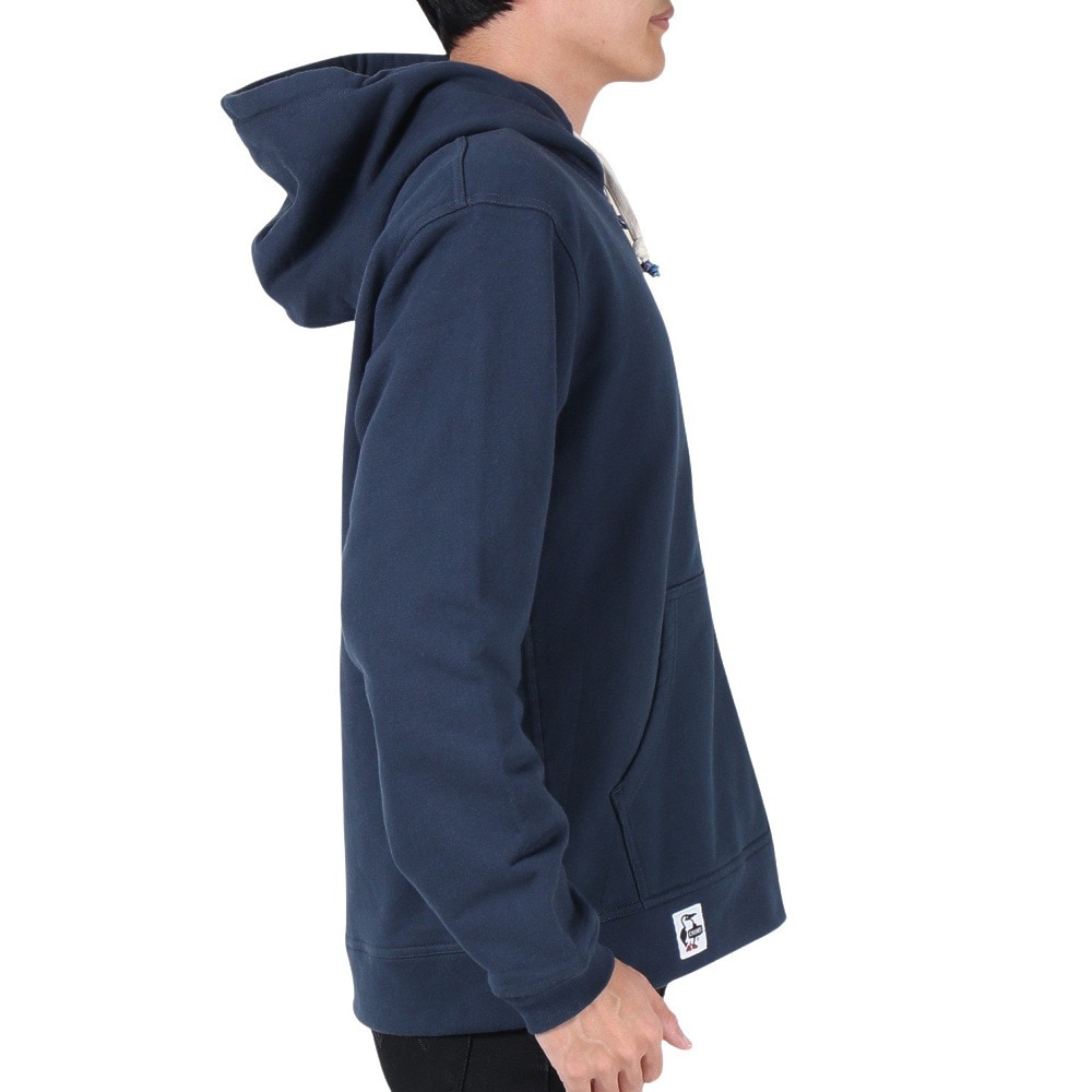 チャムス（CHUMS）（メンズ）スウェット パーカー ブービー ロゴ ジップパーカー CH00-1420-N098 ネイビー×イエロー 裏起毛 綿100
