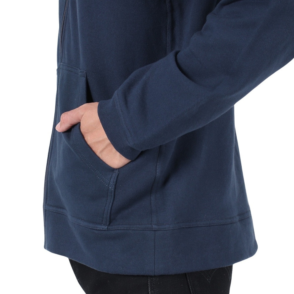 チャムス（CHUMS）（メンズ）スウェット パーカー ブービー ロゴ ジップパーカー CH00-1420-N098 ネイビー×イエロー 裏起毛 綿100