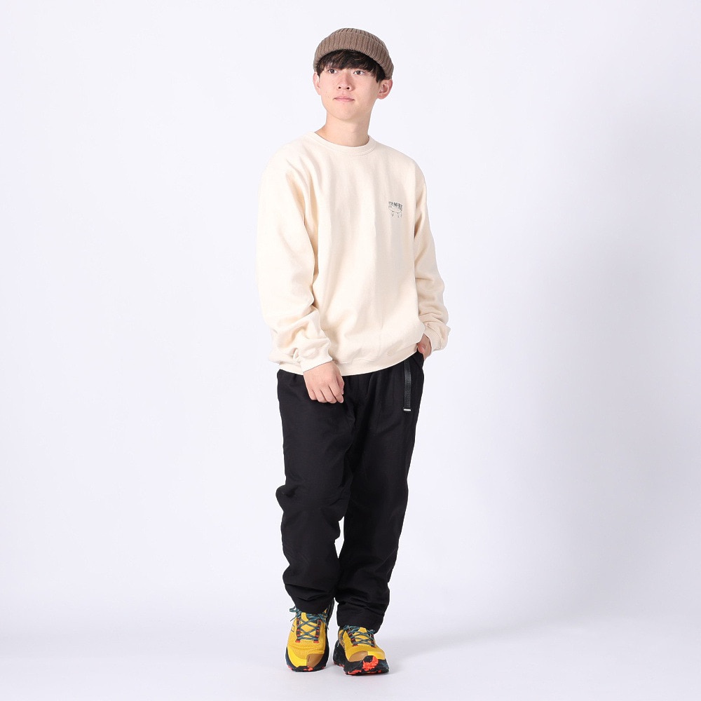 クリフメイヤー（KRIFF MAYER）（メンズ）スウェット トレーナー チルタイム起毛ひっくりクルースウェット 2323104-9 NATURAL ナチュラル バックプリント
