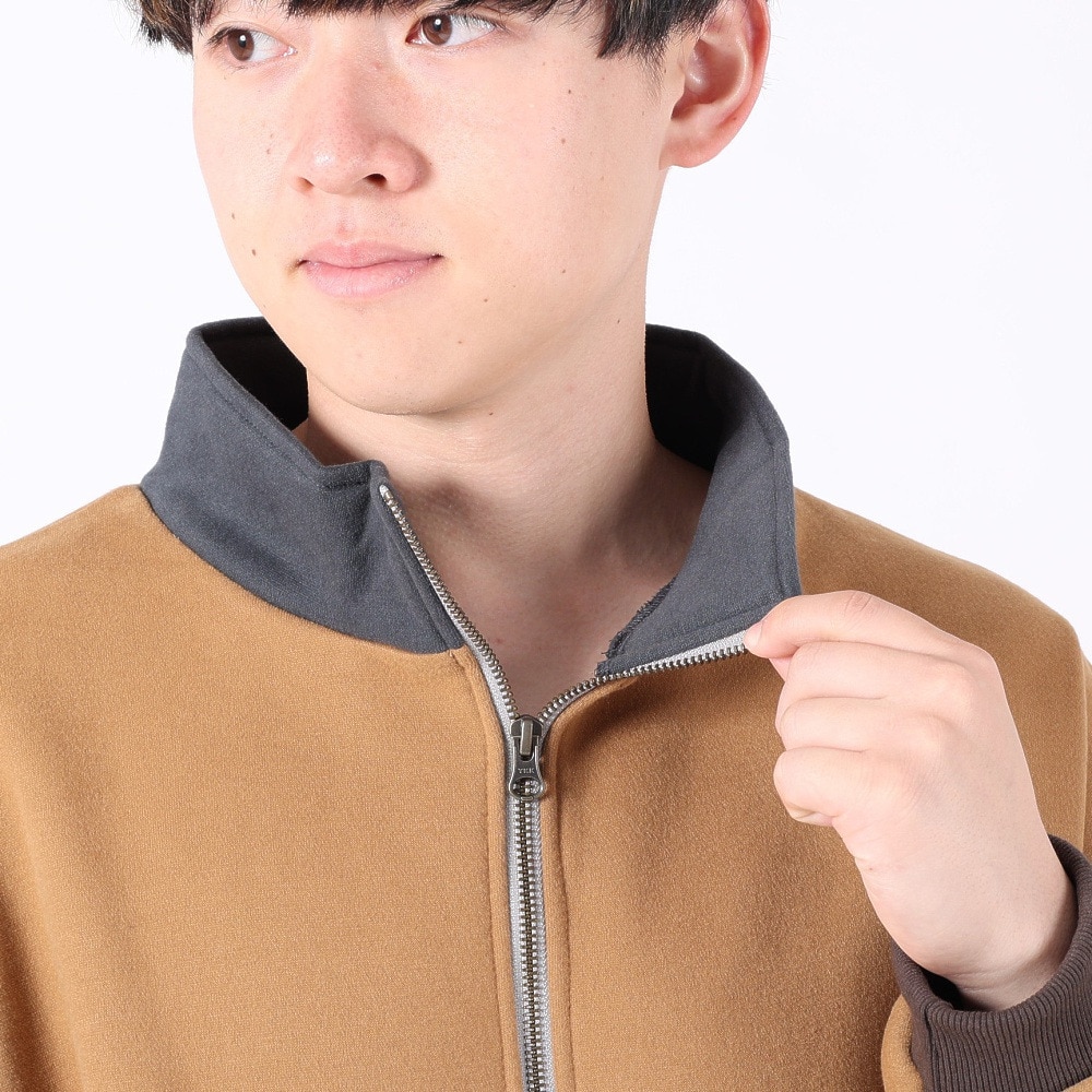 クリフメイヤー（KRIFF MAYER）（メンズ）トレーナー スウェット 裏起毛 マルチカラー ハーフジップ 2327801-20 BEIGE ベージュ 綿100