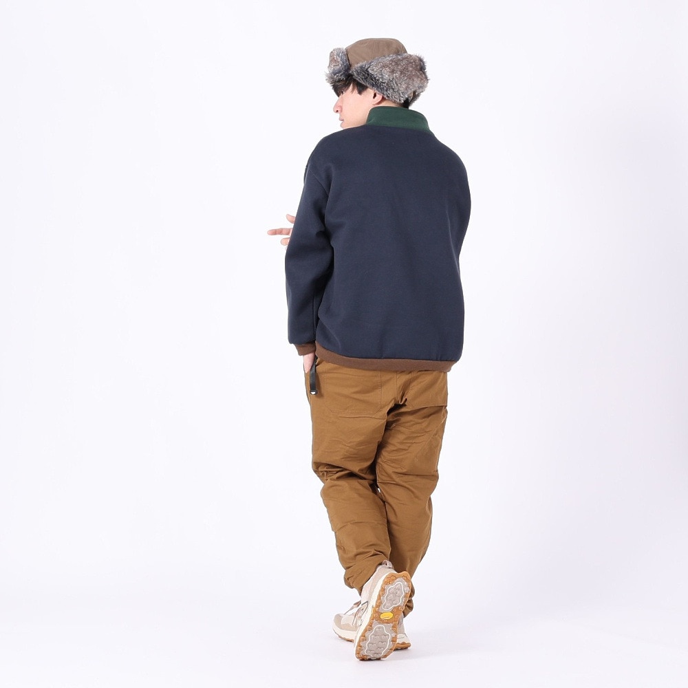 クリフメイヤー（KRIFF MAYER）（メンズ）トレーナー スウェット 裏起毛 マルチカラー ハーフジップ 2327801-79 NAVY ネイビー 綿100