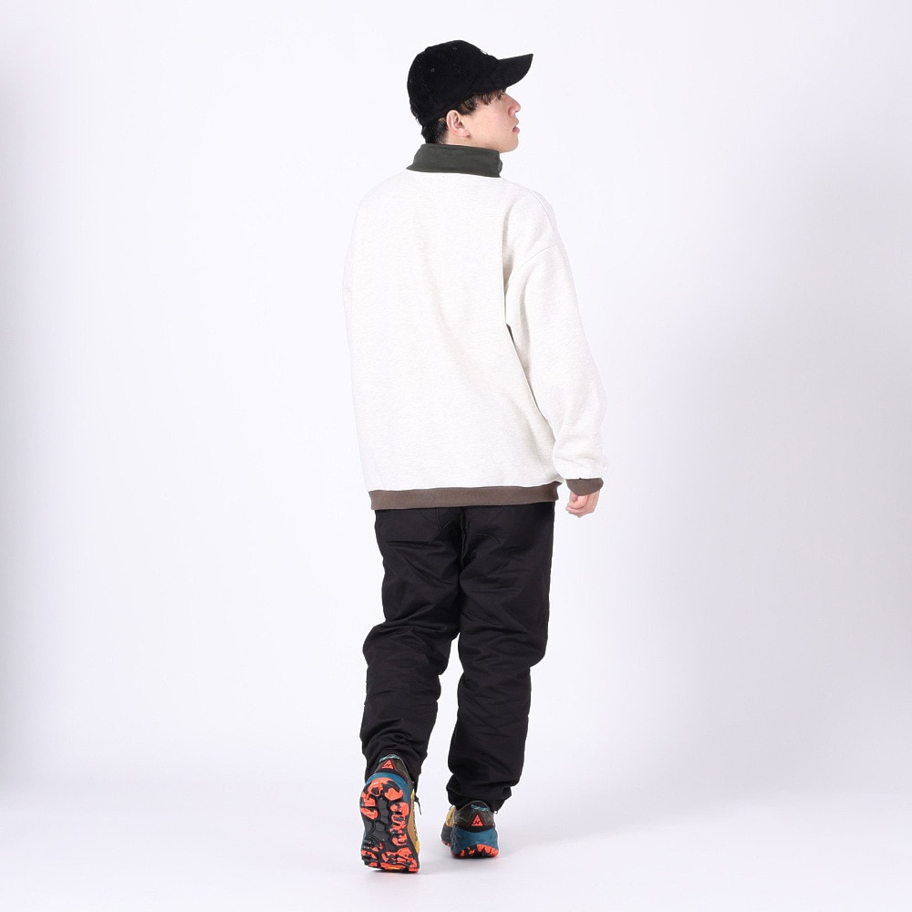 クリフメイヤー（KRIFF MAYER）（メンズ）トレーナー スウェット 裏起毛 マルチカラー ハーフジップ 2327801-8 IVORY アイボリー 綿100
