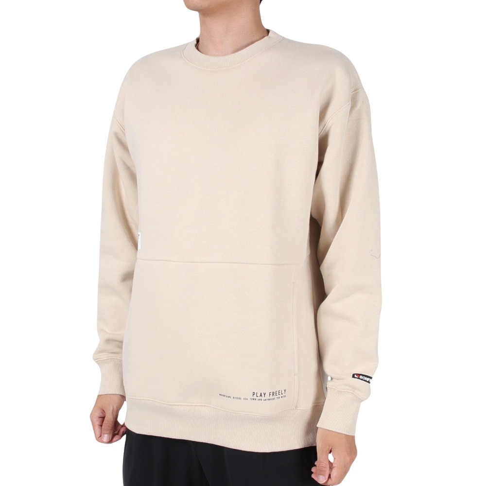ボンファイア（Bonfire）（メンズ）スウェット 無地 DRAFT FLEECE ドラフトフリース トレーナー 50BNF3FCD2287 BEG ベージュ
