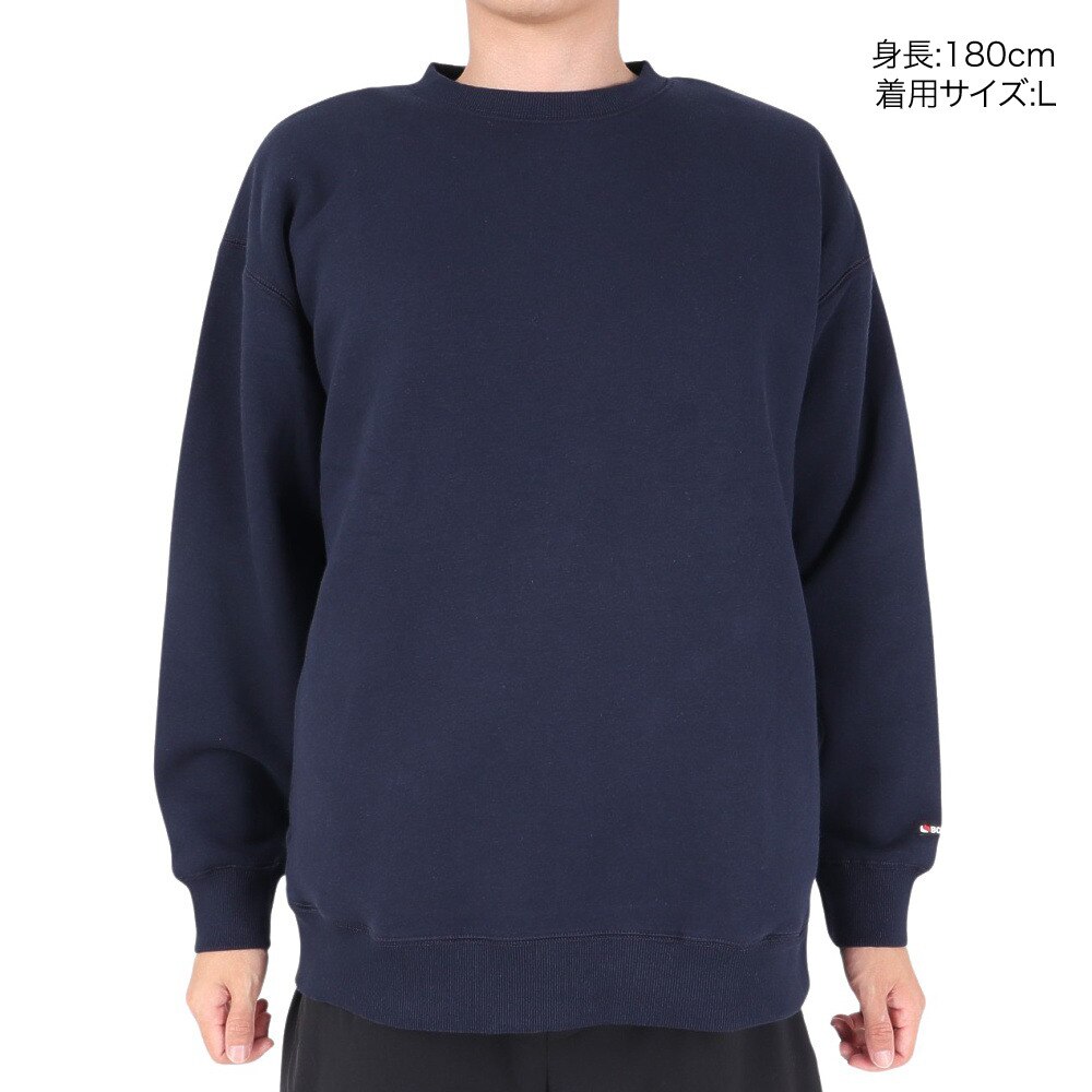 ボンファイア（Bonfire）（メンズ）スウェット バックプリント トレーナー スタイルクルーフリース 50BNF3FCD2290 NVY ネイビー