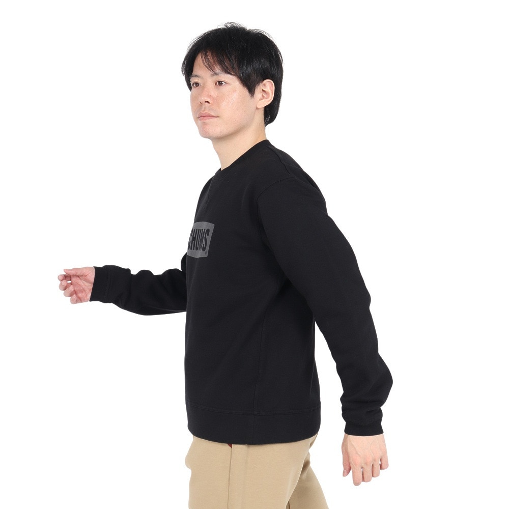 チャムス（CHUMS）（メンズ）スウェット トレーナー チャムス ロゴ クルートップ CH00-1416-K083 ブラック 裏起毛 綿100