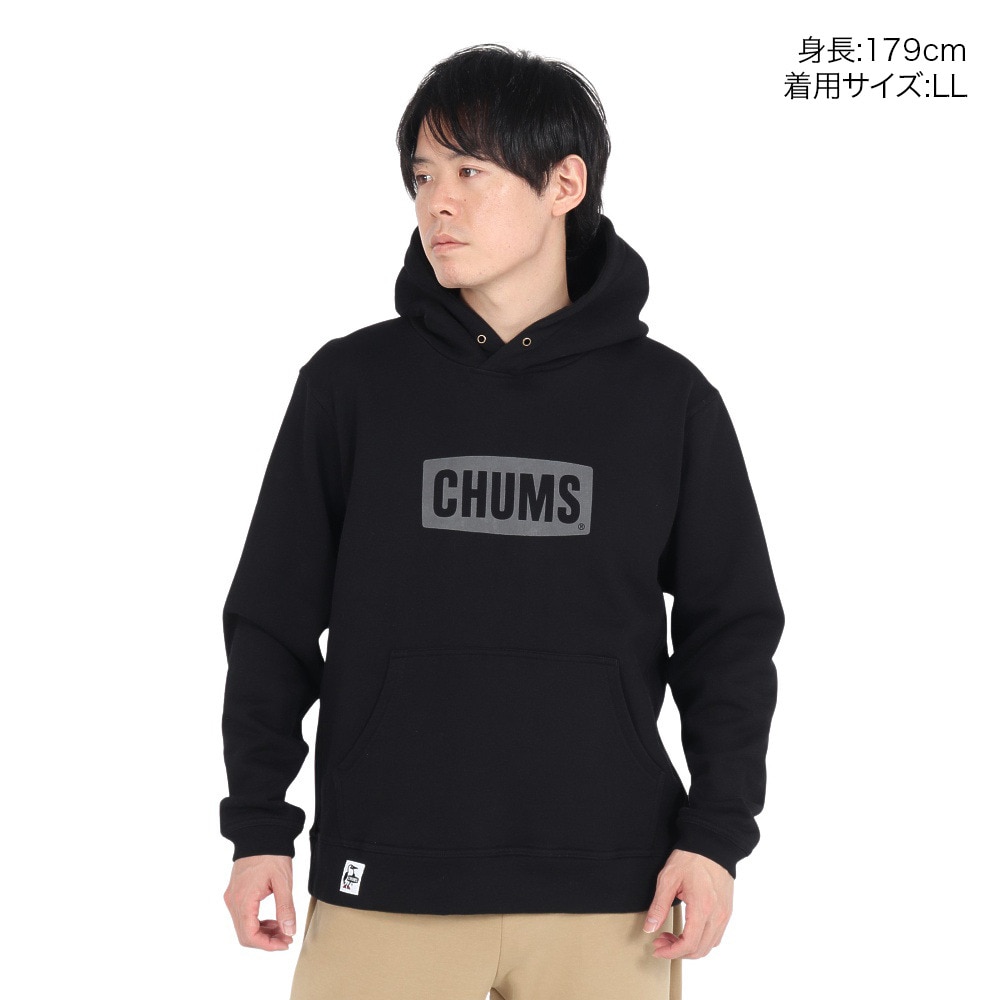 チャムス（CHUMS）（メンズ）スウェット パーカー チャムス ロゴ プルオーバー CH00-1418-K083 ブラック 裏起毛 綿100