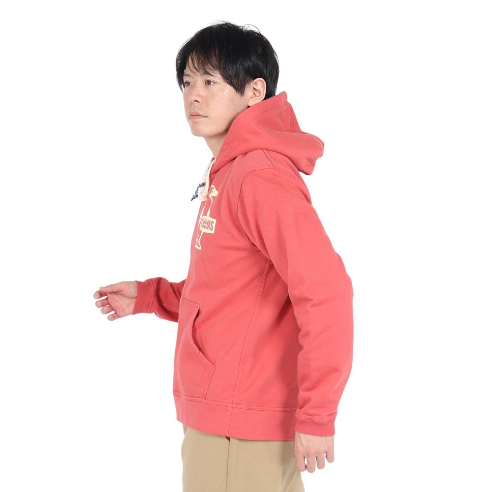 チャムス（CHUMS）（メンズ）スウェット パーカー ブービー ロゴ ジップパーカー CH00-1420-R129 レッド 裏起毛 綿100