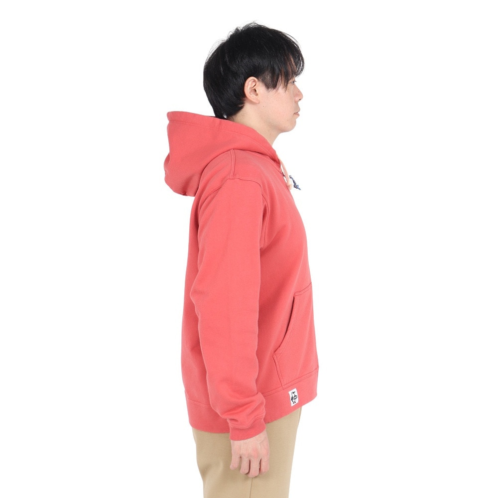チャムス（CHUMS）（メンズ）スウェット パーカー ブービー ロゴ ジップパーカー CH00-1420-R129 レッド 裏起毛 綿100