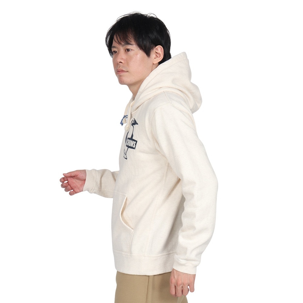 チャムス（CHUMS）（メンズ）スウェット パーカー ブービー ロゴ ジップパーカー CH00-1420-W095 オフホワイト 裏起毛 綿100
