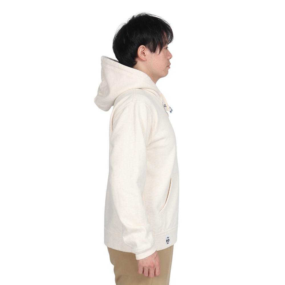 チャムス（CHUMS）（メンズ）スウェット パーカー ブービー ロゴ ジップパーカー CH00-1420-W095 オフホワイト 裏起毛 綿100