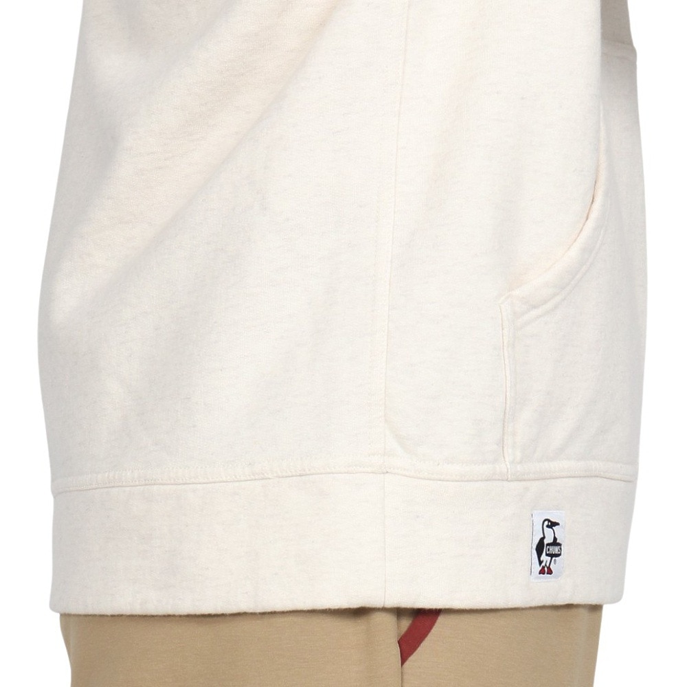 チャムス（CHUMS）（メンズ）スウェット パーカー ブービー ロゴ ジップパーカー CH00-1420-W095 オフホワイト 裏起毛 綿100