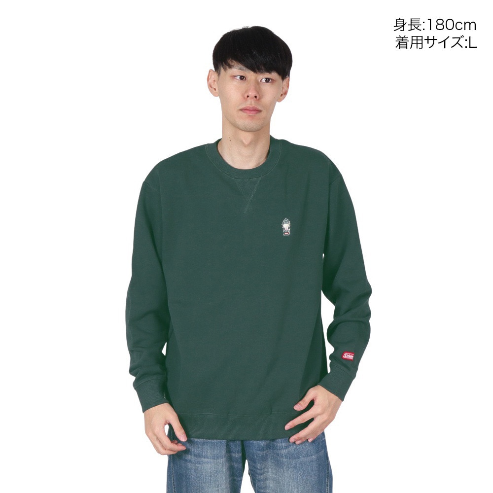 コールマン（Coleman）（メンズ）ワンポイントクルートレーナー X6450A GRN スウェット