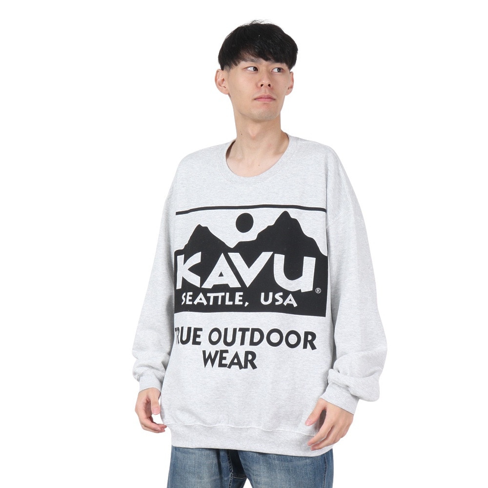 カブー（KAVU）（メンズ）スウェット トレーナー ビックロゴスウェット 19823038023009 グレー LLサイズ
