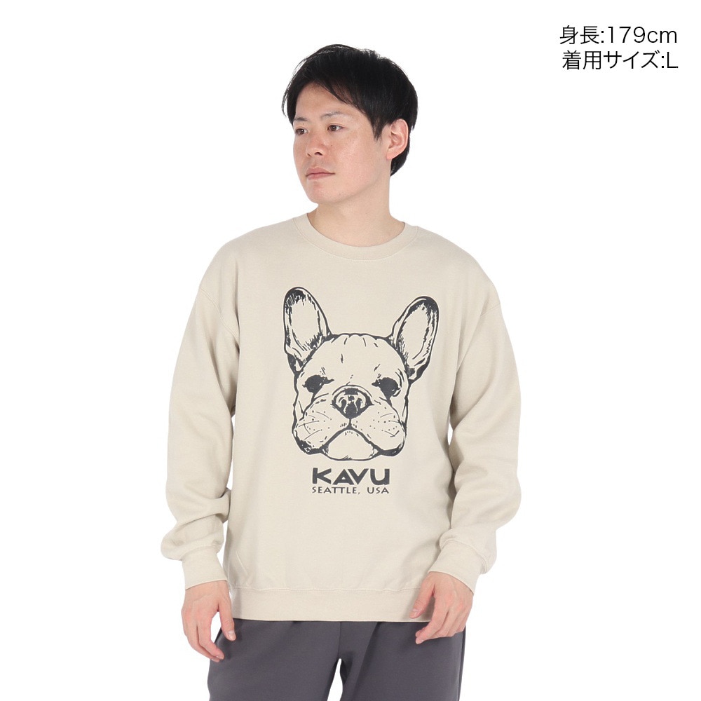 カブー（KAVU）（メンズ）ドッグスウェットシャツ 19823040 サンド トレーナー