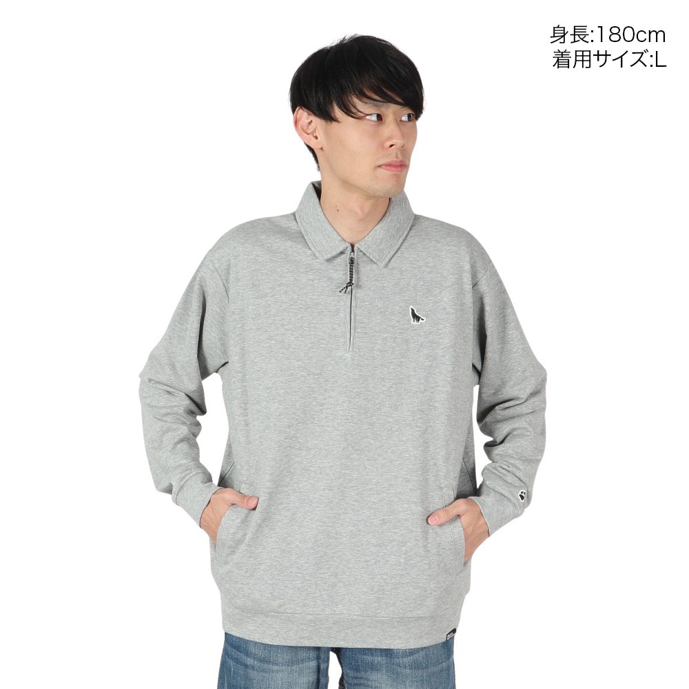 ジャックウルフスキン（JackWolfskin）（メンズ、レディース）ハウリングウルフ ハーフジップ スウェットシャツ A63196-6203