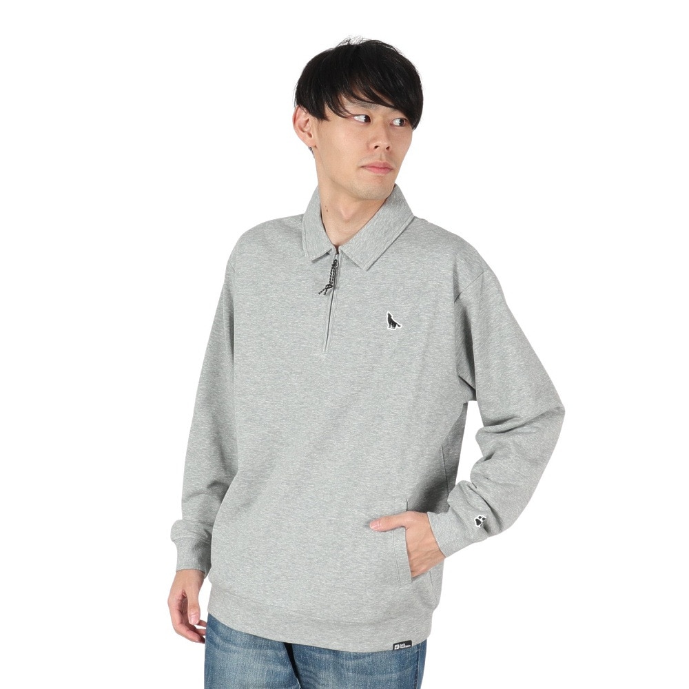 ジャックウルフスキン（JackWolfskin）（メンズ、レディース）ハウリングウルフ ハーフジップ スウェットシャツ A63196-6203