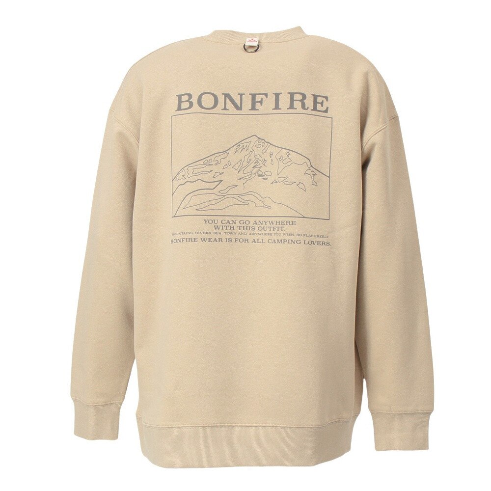 ボンファイア（Bonfire）（メンズ）STENCIL CREW スウェットシャツ 50BNF4FCD2365 BEG
