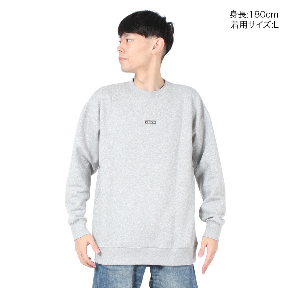 ボンファイア（Bonfire）（メンズ）STENCIL CREW スウェットシャツ 50BNF4FCD2365 GRY