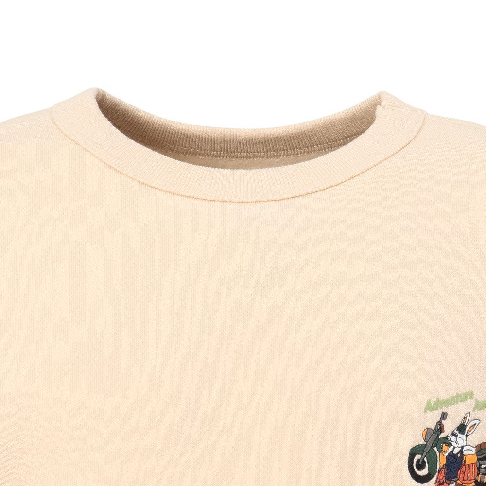 クリフメイヤー（KRIFF MAYER）（メンズ）裏起毛 ワンポイント バイクラビット スウェットシャツ 2523104:9:NATURAL