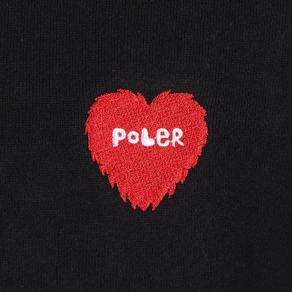 ポーラー（POLER）（メンズ）トレーナー FURRY HEART クルーネック 253MCV0043-BLK