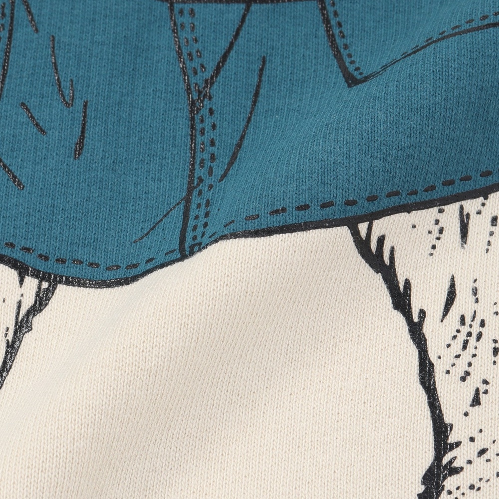 ゴースローキャラバン（GOSLOWCARAVAN）（メンズ）空紡糸裏毛 スキレットピザクマ ヘムスピンドルクルースウェットシャツ 352606 IVY