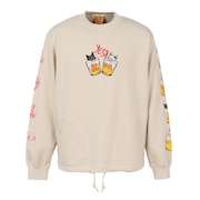 (メンズ)空紡糸裏毛 猫と麦酒 ヘムスピンドルクルースウェットシャツ 352608 IVY