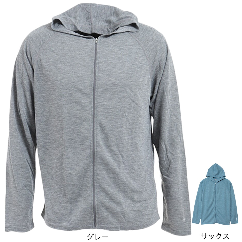 ヘインズ（Hanes）（メンズ）長袖Tシャツ ロンT INSECT SHIELD ジップフーデッド 長袖パーカー HM4-V103 060