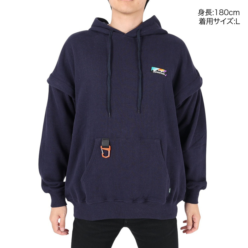 マナスタッシュ（MANASTASH）（メンズ）CASCADE フーディ 23 792-3131002 NVY