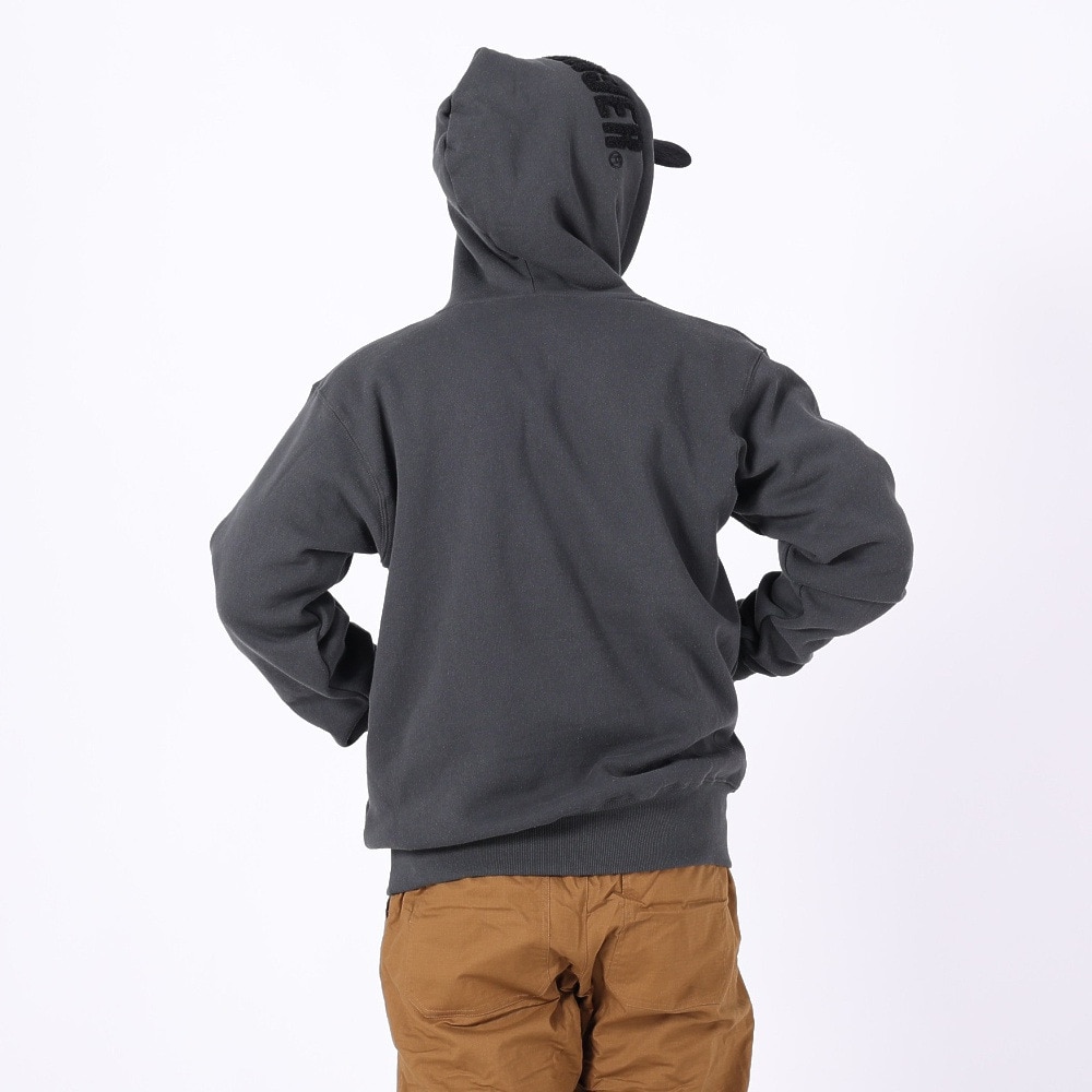 クリフメイヤー（KRIFF MAYER）（メンズ）スウェット 裏起毛 パーカー フードロゴ 2323103-17 CHARCOAL チャコールグレー 綿100 ほどよい厚地