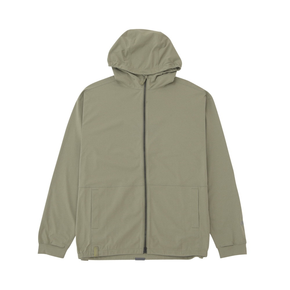 ニューバランス（new balance）（メンズ）パーカー MT1996 フルジップ フーディ AMJ45012 DEK カーキ 吸汗速乾 4wayストレッチ UPF40+