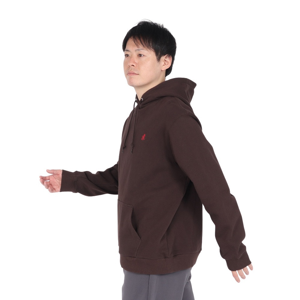 グラミチ（Gramicci）（メンズ、レディース）ワンポイント フーディー スウェットシャツ G303-FT-DARK BROWN パーカー