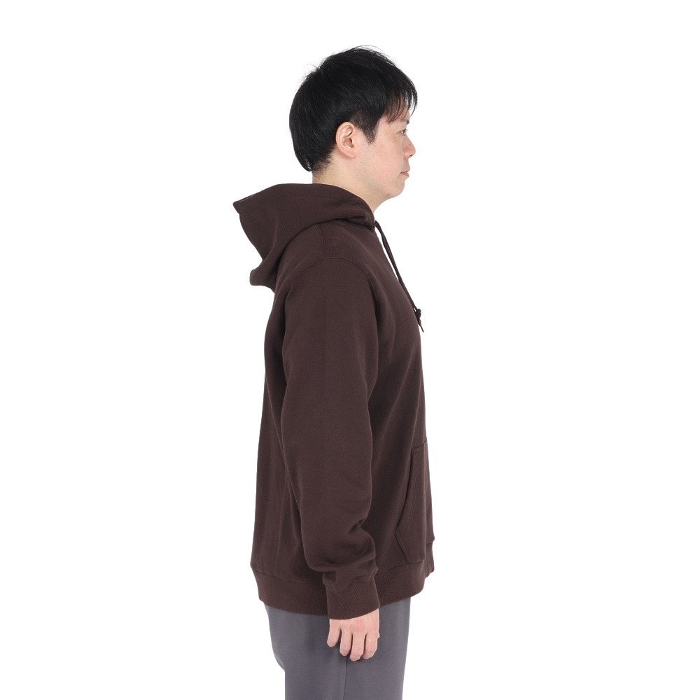 グラミチ（Gramicci）（メンズ、レディース）ワンポイント フーディー スウェットシャツ G303-FT-DARK BROWN パーカー