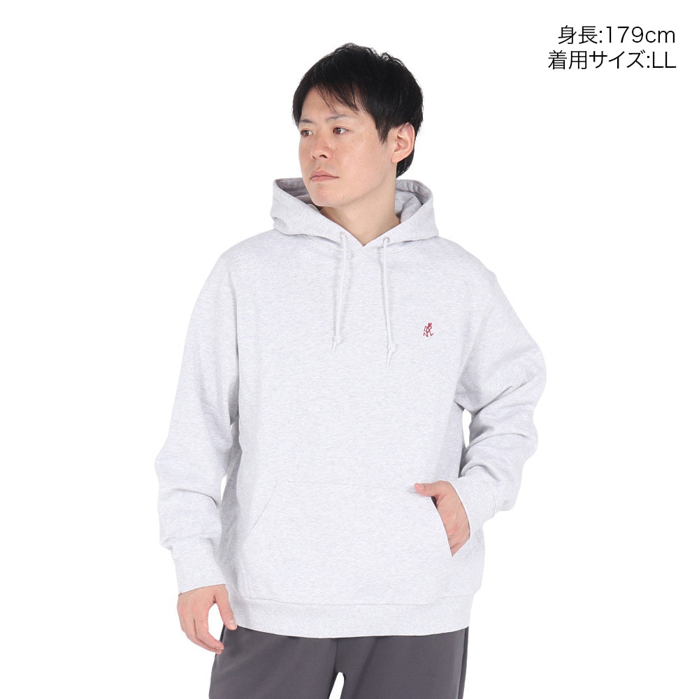 グラミチ（Gramicci）（メンズ、レディース）ワンポイント フーディー スウェットシャツ G303-FT-GREY HEATHER パーカー
