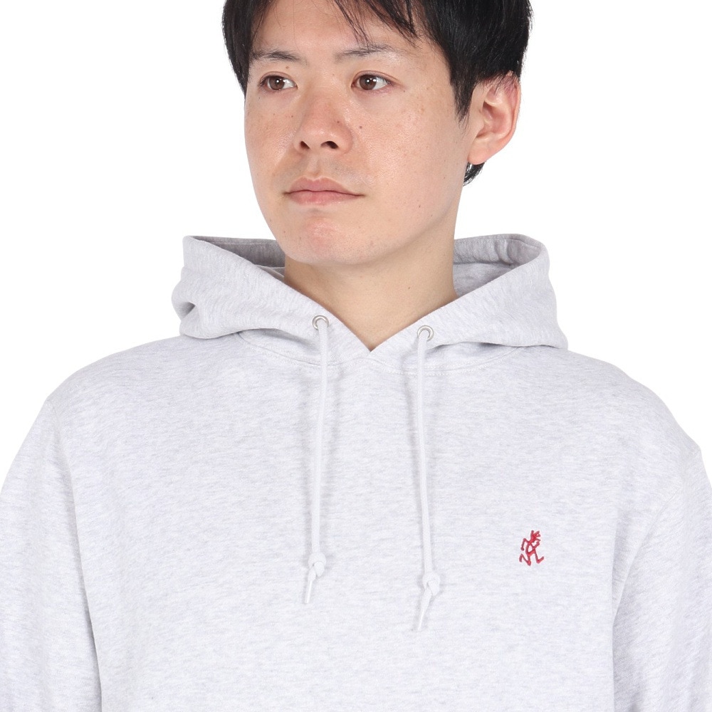グラミチ（Gramicci）（メンズ、レディース）ワンポイント フーディー スウェットシャツ G303-FT-GREY HEATHER パーカー