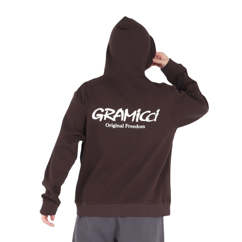 グラミチ（Gramicci）（メンズ、レディース）オリジナル フリーダム フーディー スウェットシャツ G4FU-J113-DARK BROWN パーカー