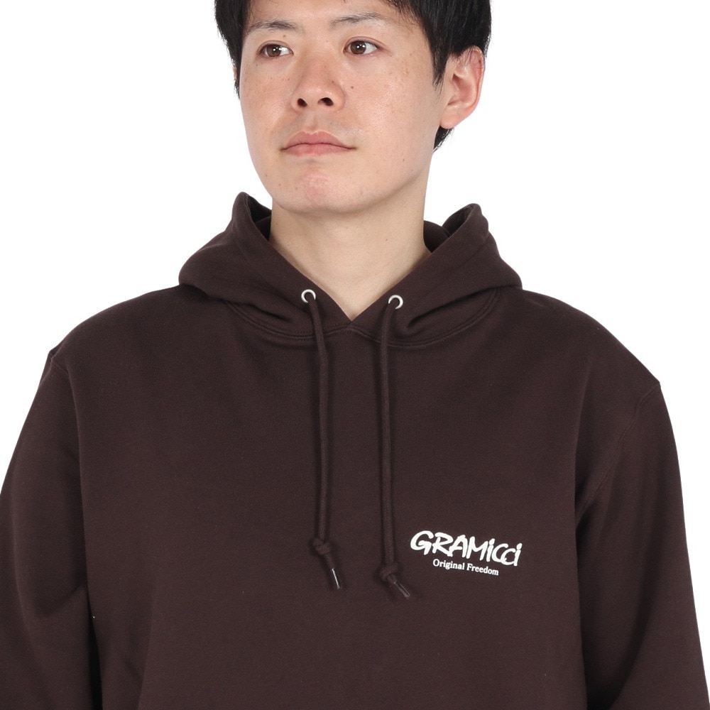グラミチ（Gramicci）（メンズ、レディース）オリジナル フリーダム フーディー スウェットシャツ G4FU-J113-DARK BROWN パーカー