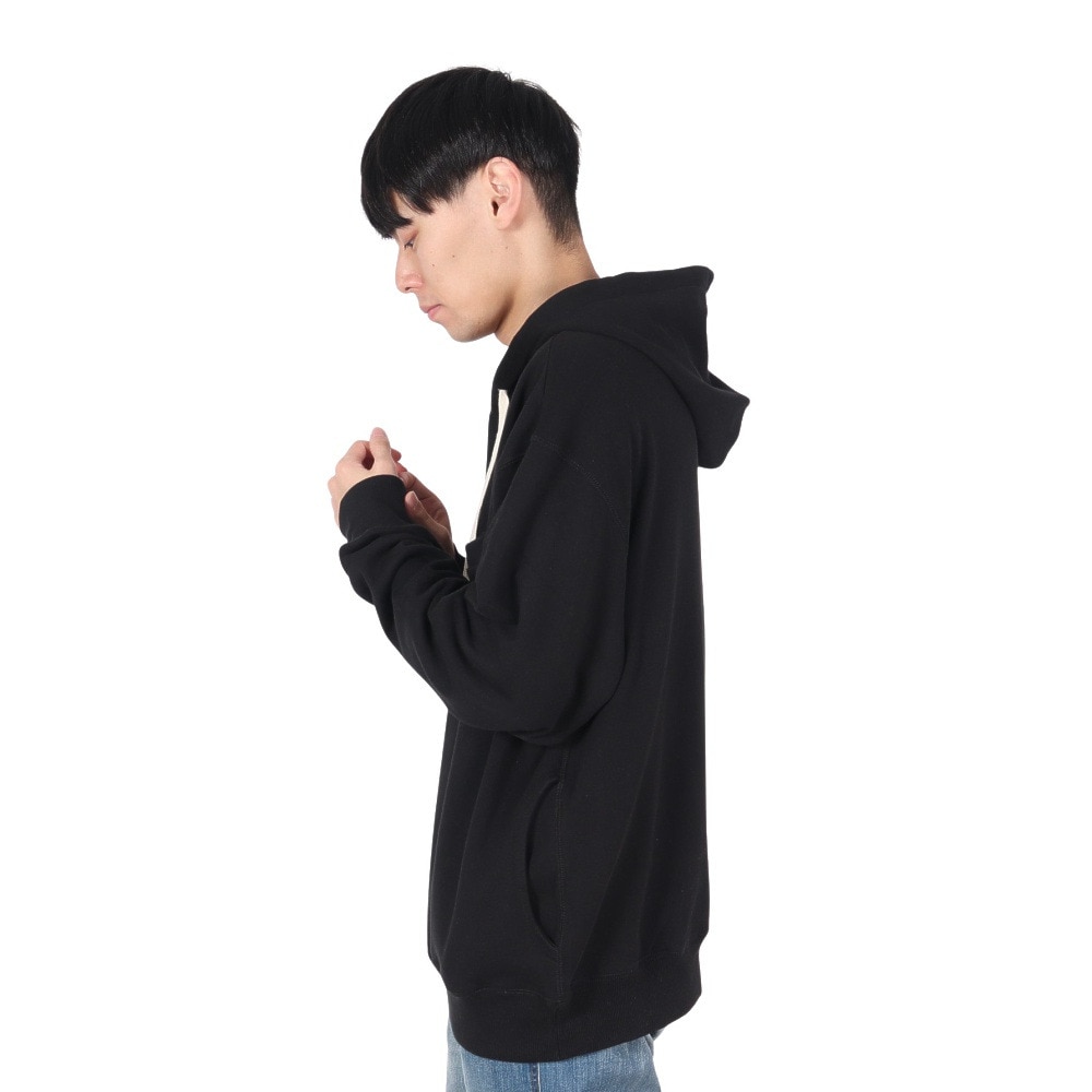 ゴースローキャラバン（GOSLOWCARAVAN）（メンズ）空紡糸裏毛 WIDEスピンドルPKTフーディー 332601 BLK