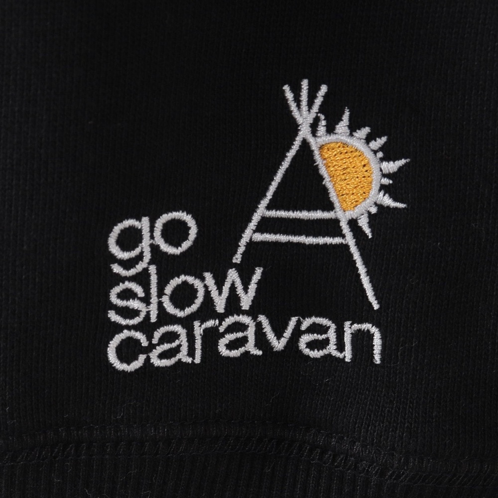 ゴースローキャラバン（GOSLOWCARAVAN）（メンズ）空紡糸裏毛 WIDEスピンドルPKTフーディー 332601 BLK