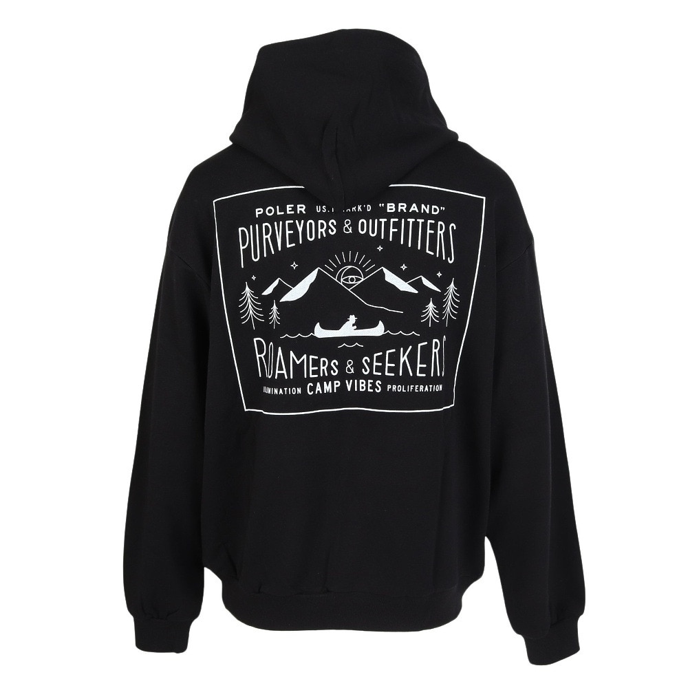 ポーラー（POLER）（メンズ）LABEL フーディ 253MCV0070-BLK