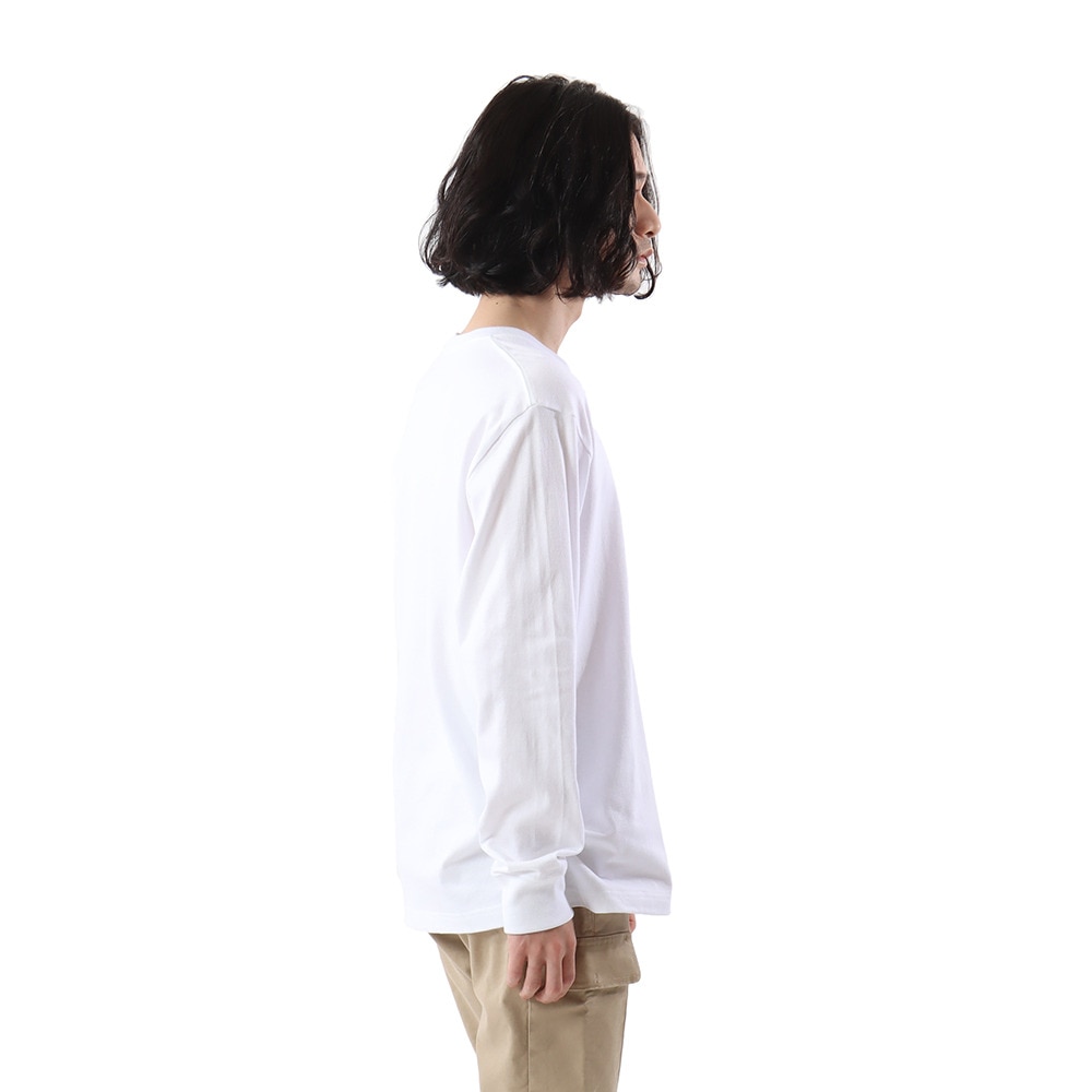 ヘインズ（Hanes）（メンズ）PERFECT WEIGHT 長袖ポケットTシャツ HM4-U101 010