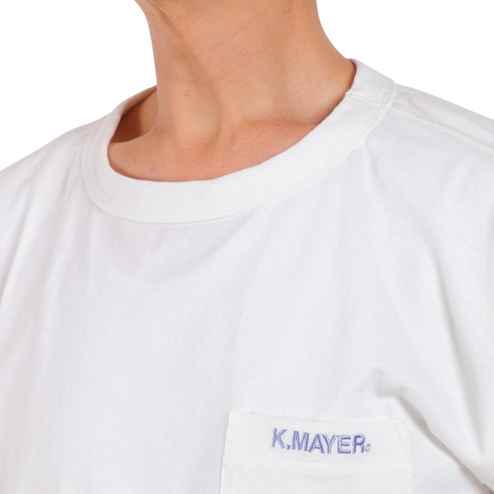 クリフメイヤー（KRIFF MAYER）（メンズ）抗菌ロゴポケロンT WWC ホワイト 2137200-5:OFF 長袖ティーシャツ トップス カジュアル バックプリント