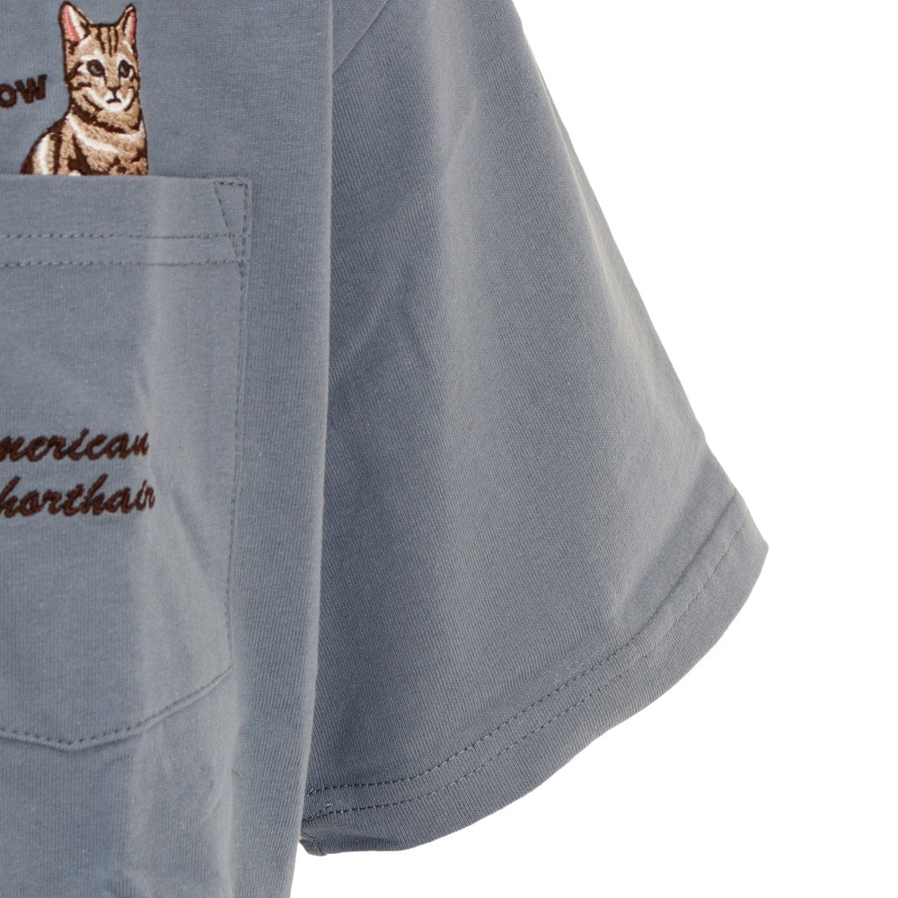 パワー・トゥ・ザ・ピープル（POWER TO THE PEOPLE）（メンズ）ANIMAL ポケット刺繍 半袖 Tシャツ 2501030-67 BLG